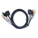 USB DVI-I 싱글 링크 KVM 1.8m 케이블 2L-7D02UI