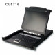 19&quot; Single Rail 16-Port PS/2-USB LCD KVMP