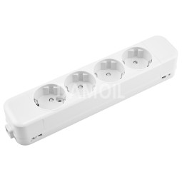 D-HOEC-4 접지 노출 4구 콘센트