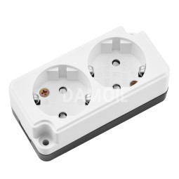 D-HOEC-2 접지 노출 2구 콘센트