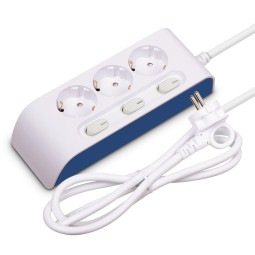 개별멀티탭 3구 1.5M 16A 국산 멀티콘센트 현대하이탭