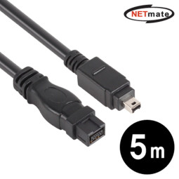 NETmate NMCB-94M50 IEEE1394B 9P Bilingual to 4P 케이블 5m