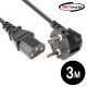 NETmate NMP-SPC030 220V 전용 3구 AC 파워 케이블 3m (블랙)