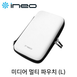 ineo I-NC02 휴대용 미디어 멀티 파우치(화이트/L)