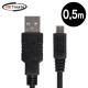 NETmate NMC-UMB05 USB2.0 마이크로 5핀(Micro B) 케이블 0.5m (블랙)