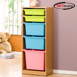 NETmate NMK-HF04 다용도 컬러박스 수납장(1열5단/메이플)