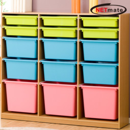 NETmate NMK-HF08 다용도 컬러박스 수납장(3열5단/메이플)