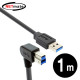 NETmate CBL-PD302DA-1M USB3.0 AM-BM(아래쪽 꺾임) 케이블 1m