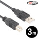 NETmate NMC-UB230BK USB2.0 A-B 케이블 3m (블랙)