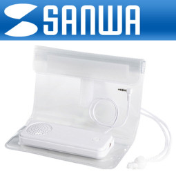 SANWA MM-SPWP1C 5형 스마트폰용 방수팩 스피커(클리어)