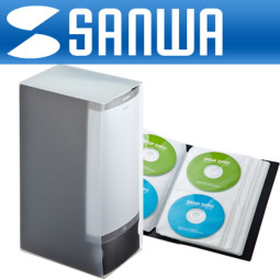 SANWA FCD-FL120BK 파일형 CD/DVD 케이스(120매/블랙)