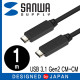 SANWA KU31-CCP510 USB3.1 Gen2 CM-CM 케이블 1m (USB Type C 케이블/100W)