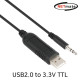 NETmate KW-996 USB2.0 to 3.3V TTL(Audio plug) 컨버터(FTDI / 1.8m)