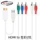 NETmate NMC-YH02 HDMI to 컴포넌트(YPbPr) 컨버터(케이블 타입/유·무전원)