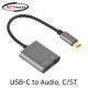 NETmate NM-TCS02 USB-C to Audio(3.5mm) + PD 컨버터(이어폰 듀얼젠더)