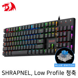 Redragon SHRAPNEL K589RGB Low Profile RGB 게이밍 키보드 (청축)