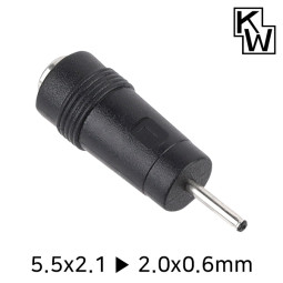 KW KW-DC01A 5.5x2.1 to 2.0x0.6mm 아답터 변환 잭