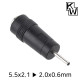 KW KW-DC01A 5.5x2.1 to 2.0x0.6mm 아답터 변환 잭