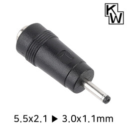 KW KW-DC04A 5.5x2.1 to 3.0x1.1mm 아답터 변환 잭