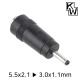 KW KW-DC04A 5.5x2.1 to 3.0x1.1mm 아답터 변환 잭
