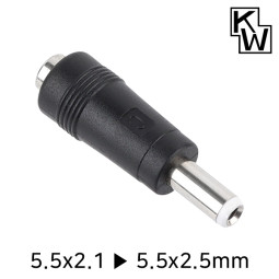 KW KW-DC05A 5.5x2.1 to 5.5x2.5mm 아답터 변환 잭