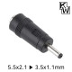 KW KW-DC06A 5.5x2.1 to 3.5x1.1mm 아답터 변환 잭