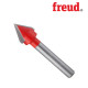 프레우드 20-15206P 12.7x49.2mm V자 홈파기 루터비트(F03FR01629)