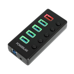 파워랜 USB3.0 허브 4포트 + 충전 1포트 유전원