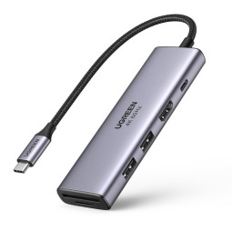 유그린 6in1 USB3.0 C타입 멀티허브 4K HDMI 카드리더기 U-60384