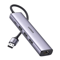 유그린 5in1 USB3.0 멀티허브 기가 랜카드 스위치 독 호환 U-60554
