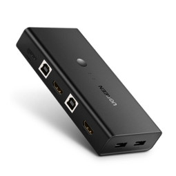 유그린 4K HDMI USB 2:1 KVM 스위치 U-50744