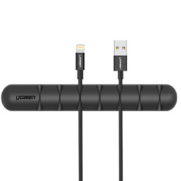 유그린 실리콘 케이블 정리 홀더 블랙 7슬롯 1개 U-50320