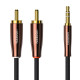 유그린 스테레오 3.5mm AUX to 2RCA Y젠더 직조 케이블 2m U-80847
