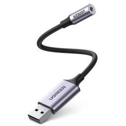 유그린 USB-A to 4극 3.5mm 케이블타입 외장형 사운드카드 U-30757