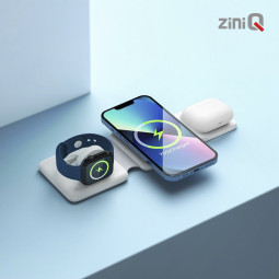 지니큐 ZQ-C315 3I1 마그네틱 고속 무선멀티 충전패드 아이폰 에어팟 워치
