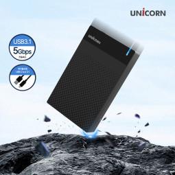 유니콘 USB3.1C to A 유무선 외장하드케이스 3.5인치 슬라이드조립 HDD-500V