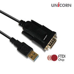 유니콘 컨버터 FTDI FT232칩셋 USB2.0 to 시리얼 RS232C 양방향통신 1.8m UCR-500S