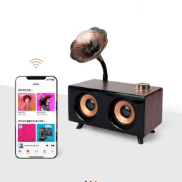 지니큐 레트로 엔틱 블루투스 스피커 휴대용 탁상용 FM라디오 MF-7000B