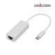 유니콘 TC-100N USB C타입 유선랜카드 어댑터