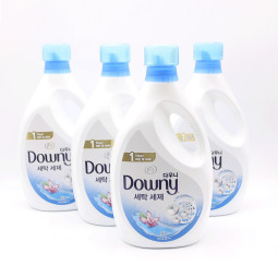 다우니 세탁세제 1step 블루 향긋한 향 2.8리터 4개 1박스 100가지얼룩을 1번에