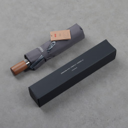 파라체이스 D3223GR 그레이 5단 자동우산 우드손잡이 100cm 8살 367g