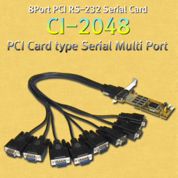 CI-2048 8Port PCI RS-232 Multi-Port (Cable Type, LP)
