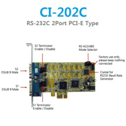 CI-202C 2Port PCI Express RS-422/485 Multi-Port  