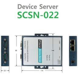 SCSN-022 2Port RS-232/422/485 Device Server