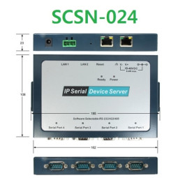 SCSN-024 4Port RS-232/422/485 Device Server
