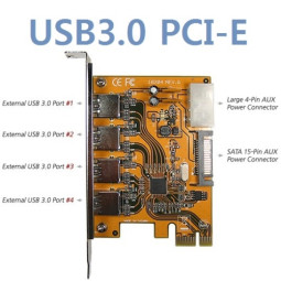CI-104UE 4Port PCI Express USB 3.0 Card