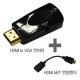 D_IN-HDMI to VGA컨버터 + HDMI연장 15CM