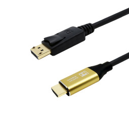 DP 1.2V TO HDMI 2.0 골드메탈 3M 4K@60Hz