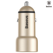 BASEUS 차량용 USB 듀얼포트 고속 충전시거잭 3.4A 골드
