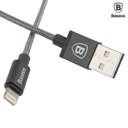 BASEUS MFI인증 아이폰 라이트닝8핀 메탈 충전 데이터케이블 2.4A 1M 다크그레이